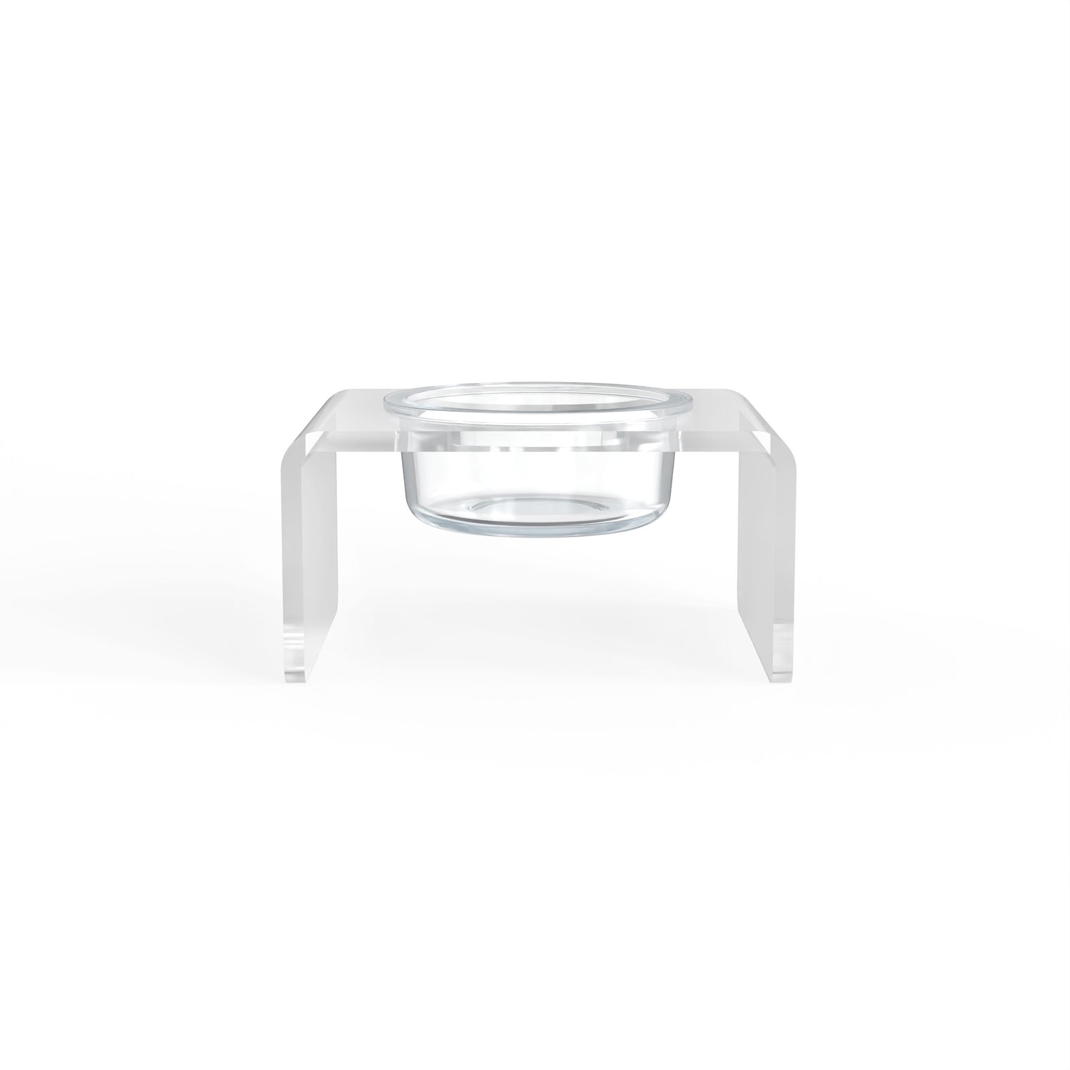 Modern Acrylic Glass Bowl Feeders, Standard Style, Single Bowl