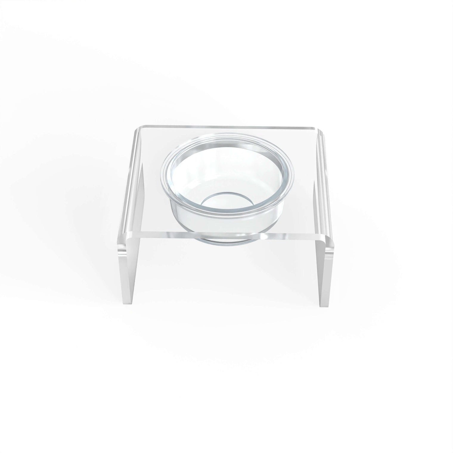 Modern Acrylic Glass Bowl Feeders, Standard Style, Single Bowl