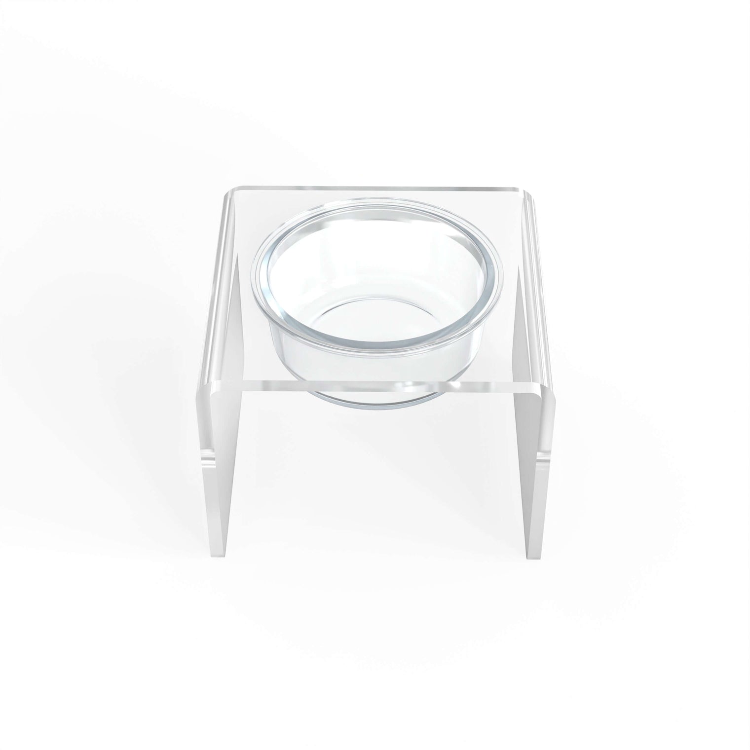 Modern Acrylic Glass Bowl Feeders, Standard Style, Single Bowl