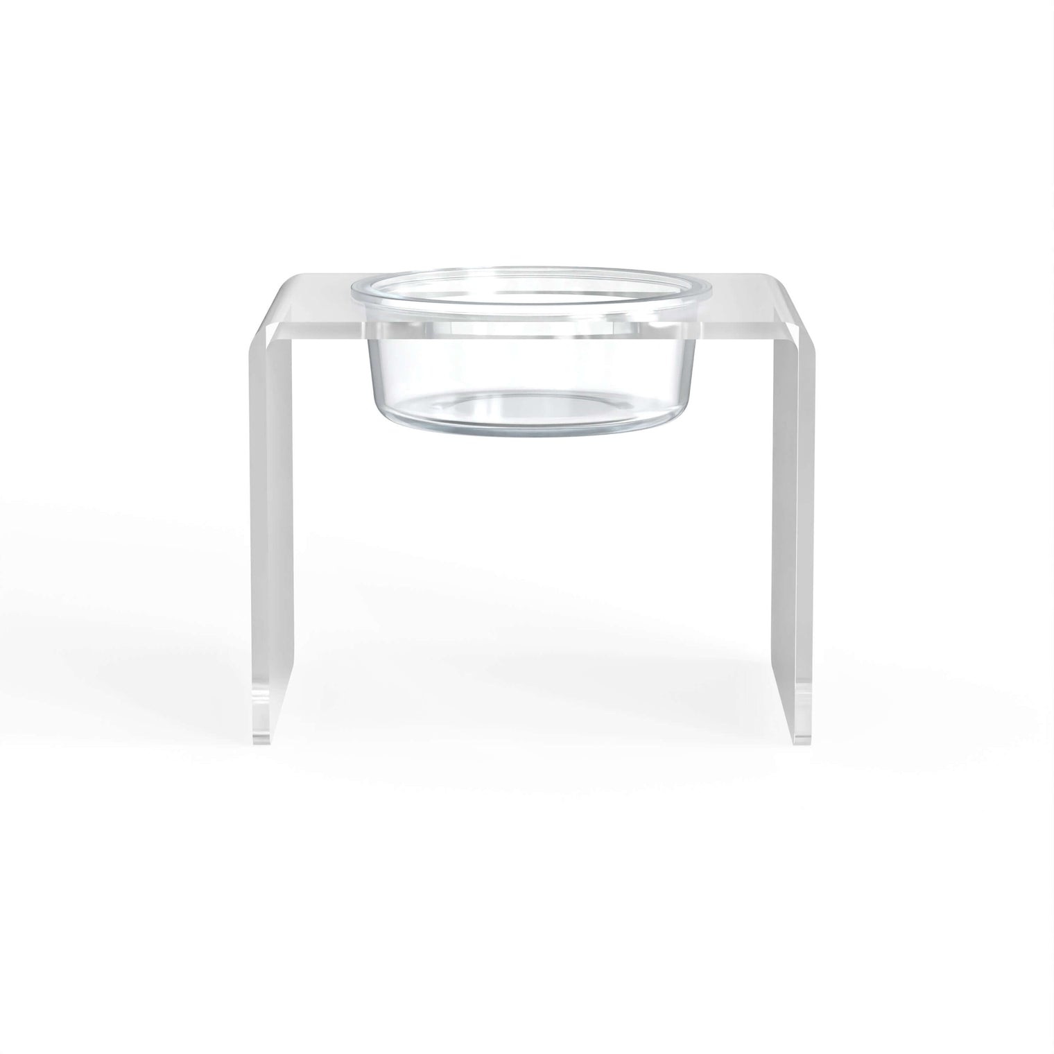 Modern Acrylic Glass Bowl Feeders, Standard Style, Single Bowl