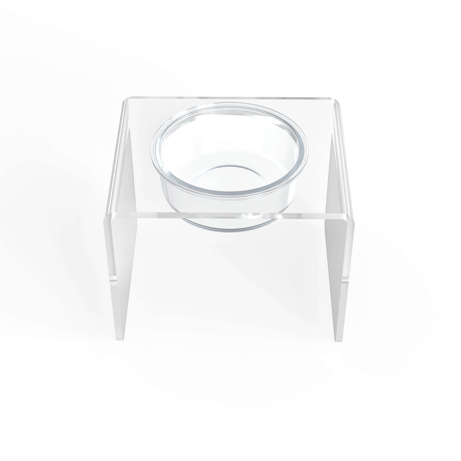 Modern Acrylic Glass Bowl Feeders, Standard Style, Single Bowl