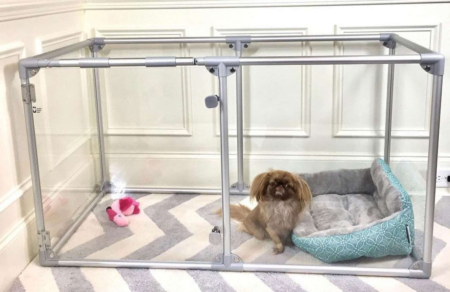 27" Tall Small Lucidium Pet Pen, SILVER - (Unused Return)