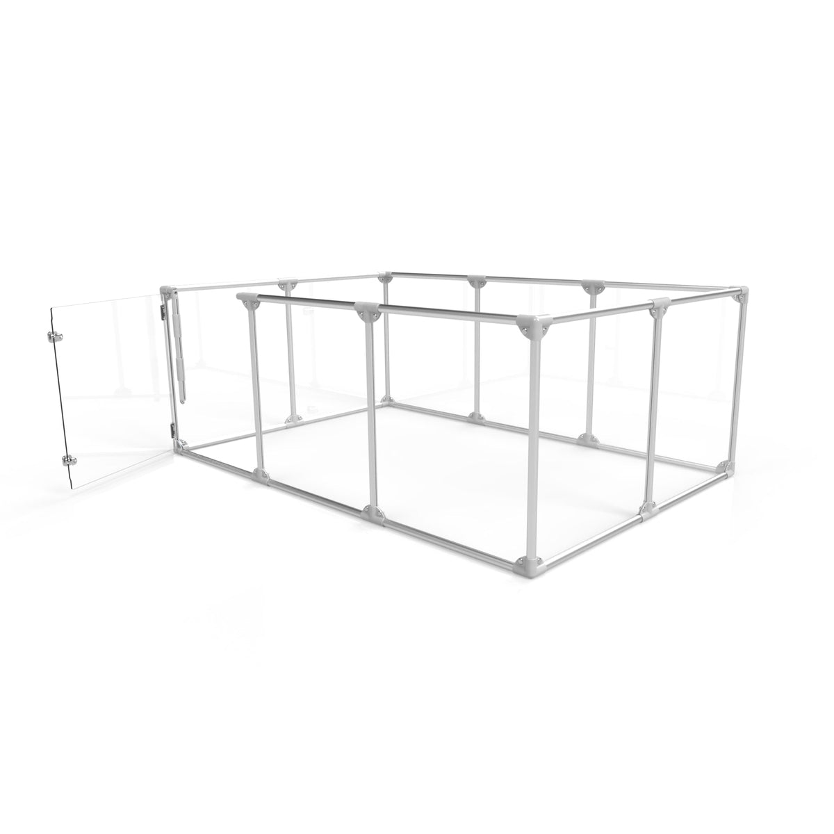 27" Tall Large Lucidium Pet Pen, SILVER - (Unused Return)