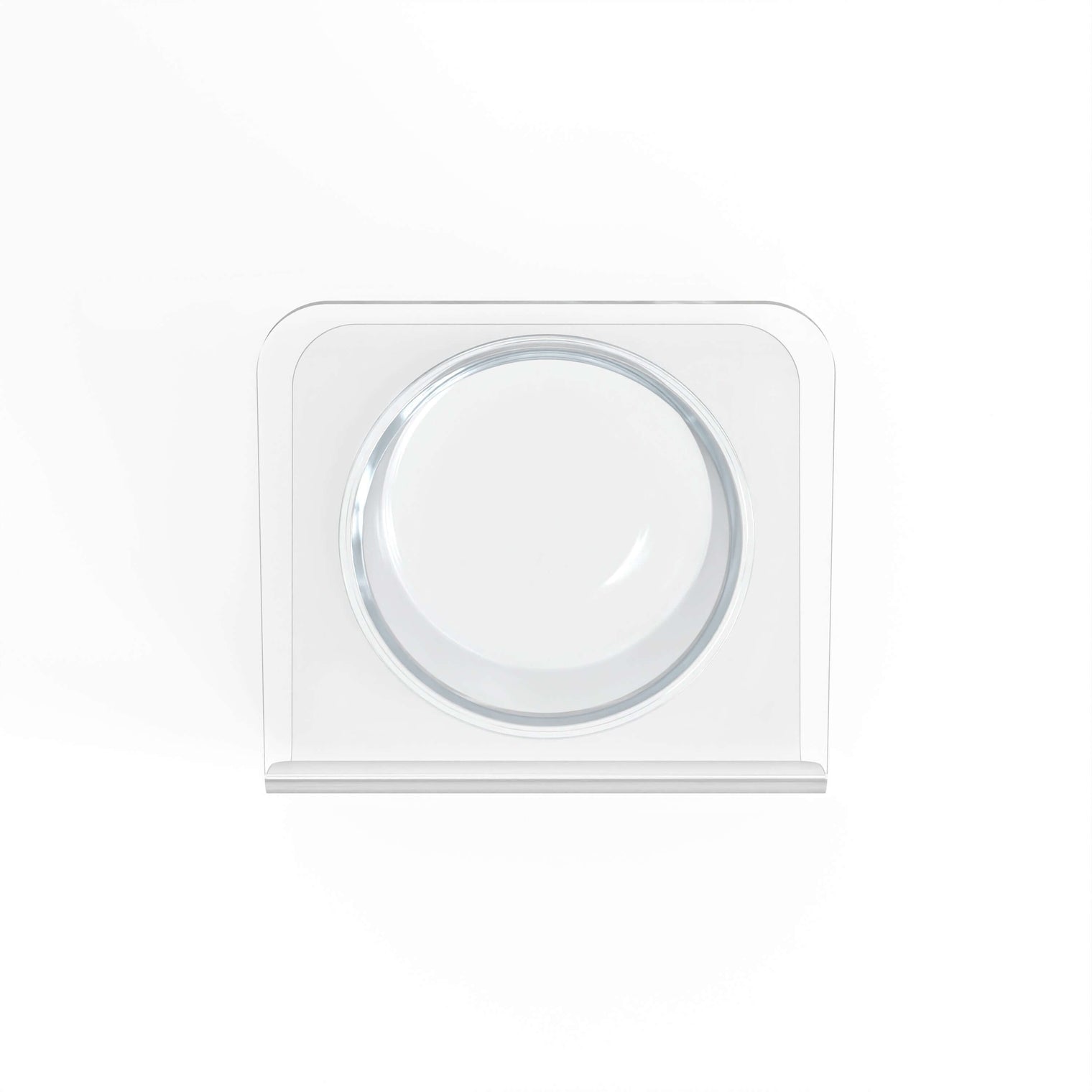 Modern Acrylic Glass Bowl Feeders, Angled Style, Single Bowl