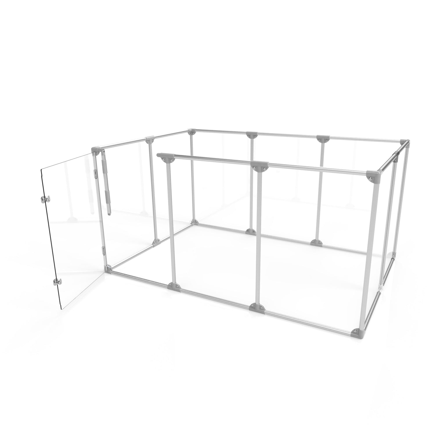 36" Tall Large Lucidium Pet Pen, SILVER - (Unused Return)