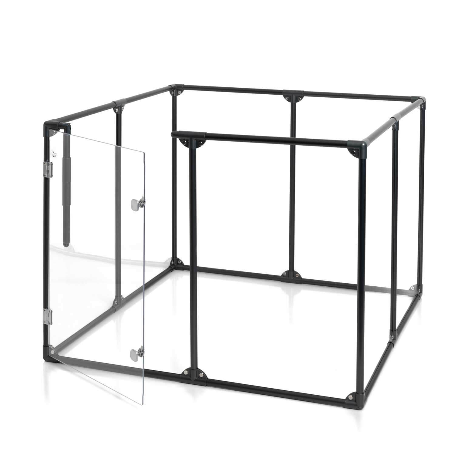 36 inch height medium dog pen in gunmetal color