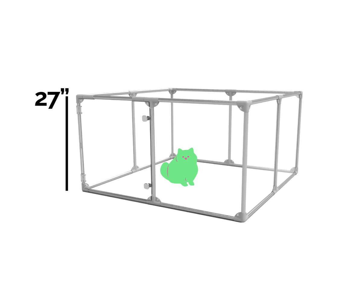 27" Tall Medium Lucidium Pet Pen, WHITE - (Unused Return)