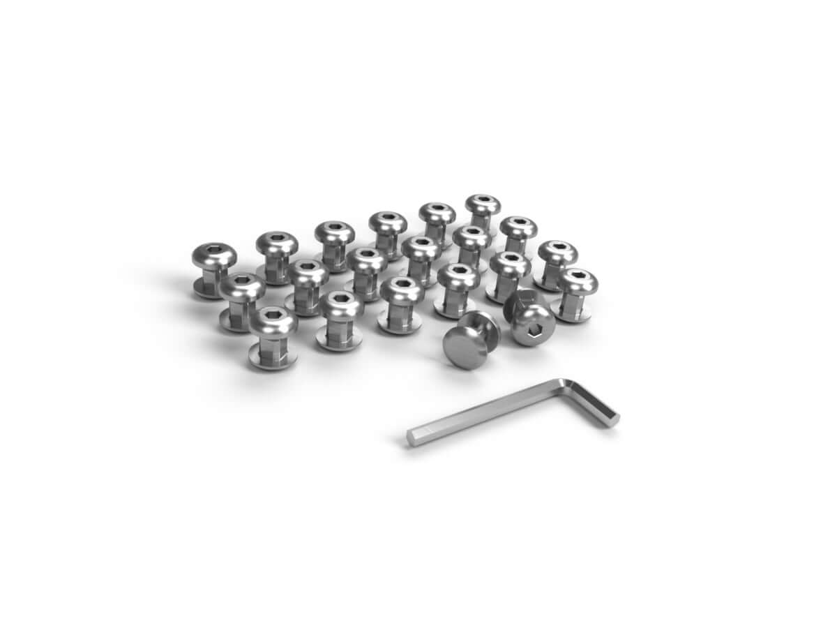 Set of 21 panel screws with hex key