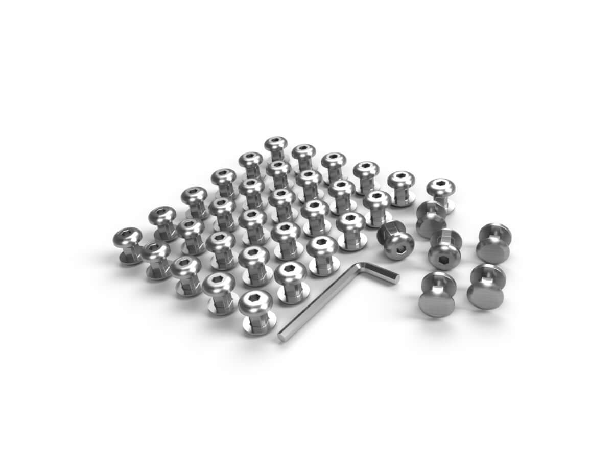 Set of 37 panel screws with hex key
