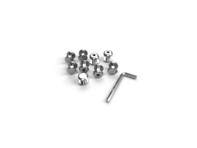 Set of 9 panel screws with hex key