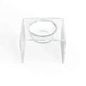 Modern Acrylic Glass Bowl Feeders, Standard Style, Single Bowl - (Unused Return)