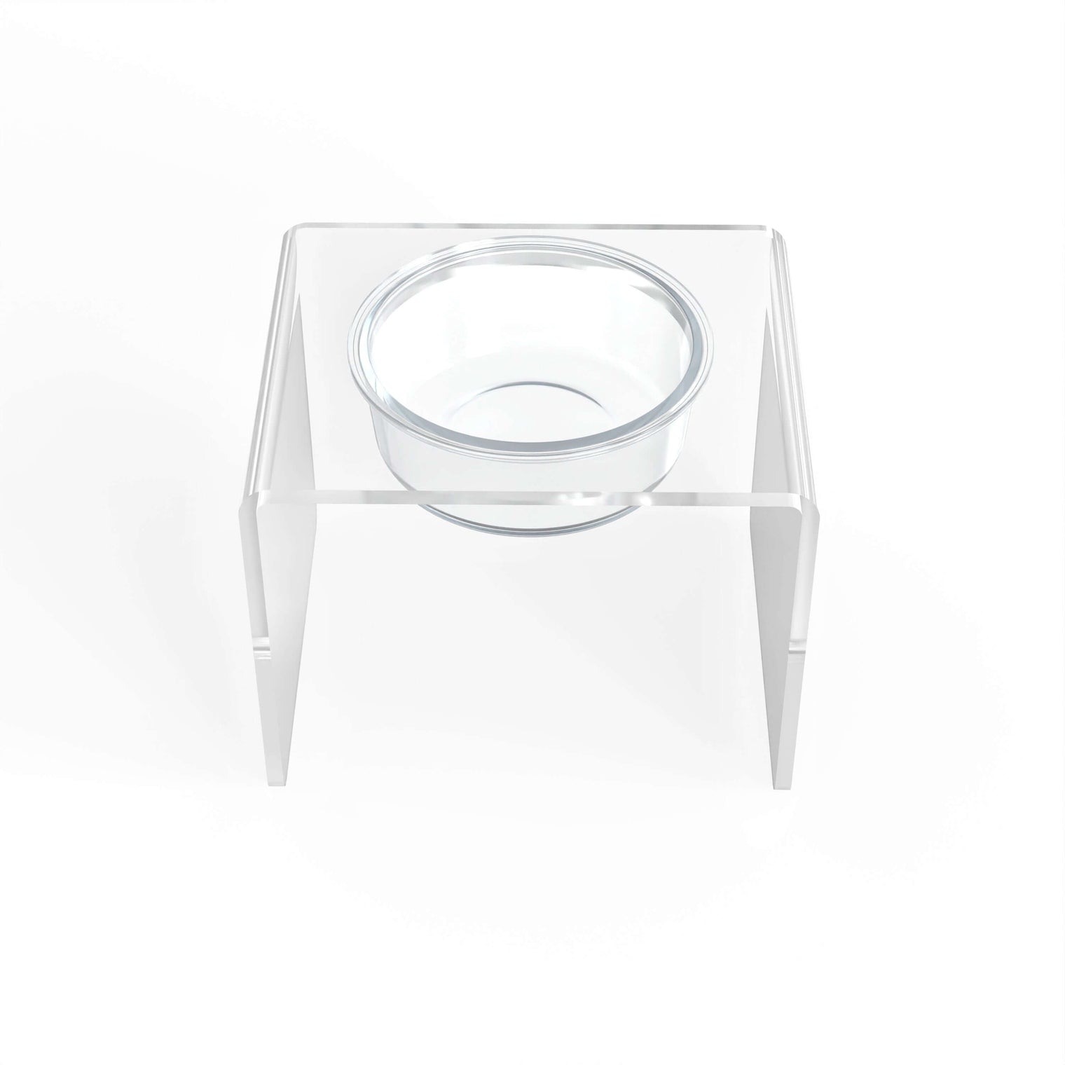 Modern Acrylic Glass Bowl Feeders, Standard Style, Single Bowl - (Unused Return)