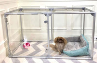27" Tall Small Lucidium Pet Pen, SILVER - (Unused Return)