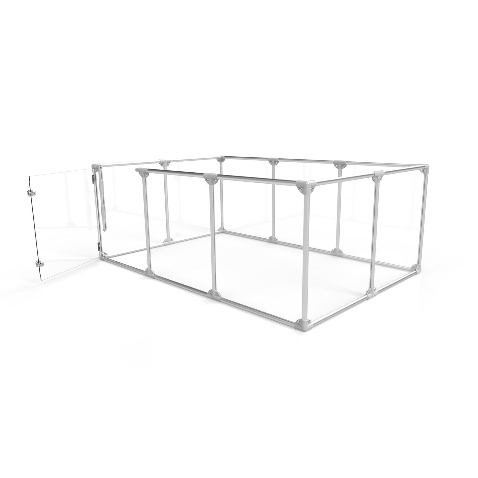 27" Tall Large Lucidium Pet Pen, SILVER (Unused Return)