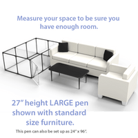 27" Tall Large Lucidium Pet Pen, WHITE - (Unused Return)