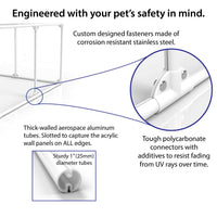27" Tall Large Lucidium Pet Pen, WHITE (Unused Return)