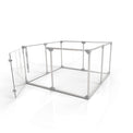  27 inch height medium dog pen in silver color
