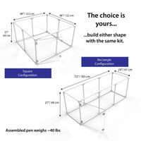 27" Tall Medium Lucidium Pet Pen, GUNMETAL  - (Unused Return)