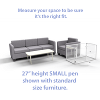 27" Tall Small Lucidium Pet Pen, WHITE (Unused Return)