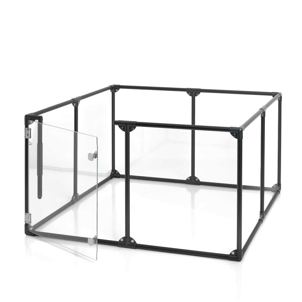 27" Tall Medium Lucidium Pet Pen GUNMETAL- (Unused Return)