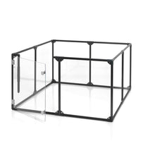 27 inch height medium dog pen in gunmetal color