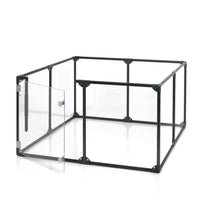 27" Tall Medium Lucidium Pet Pen, GUNMETAL  - (Unused Return)
