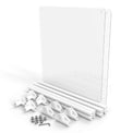 Lucidium Pen 27" tall 2 ft. Add-On Kit, WHITE - (Unused Return)