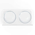 Modern Acrylic Glass Bowl Feeders, Angled Style, Double Bowl