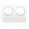 35% off! Modern Acrylic Glass Bowl Feeders, Angled Style, Double Bowl - (Unused Return)