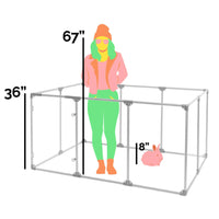 36" Tall Large Lucidium Pet Pen, GUNMETAL (Unused Return)