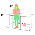 36" Tall Large Lucidium Pet Pen, GUNMETAL - (Unused Return)