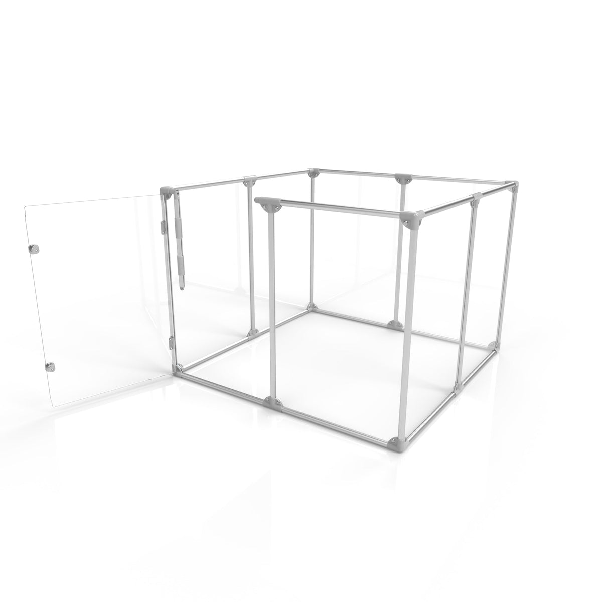 36" Tall Medium Lucidium Pet Pen, SILVER - (Unused Return)