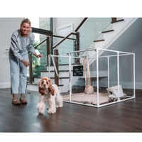 36" Tall Medium Lucidium Pet Pen, WHITE - (Unused Return)