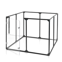 36 inch height medium dog pen in gunmetal color