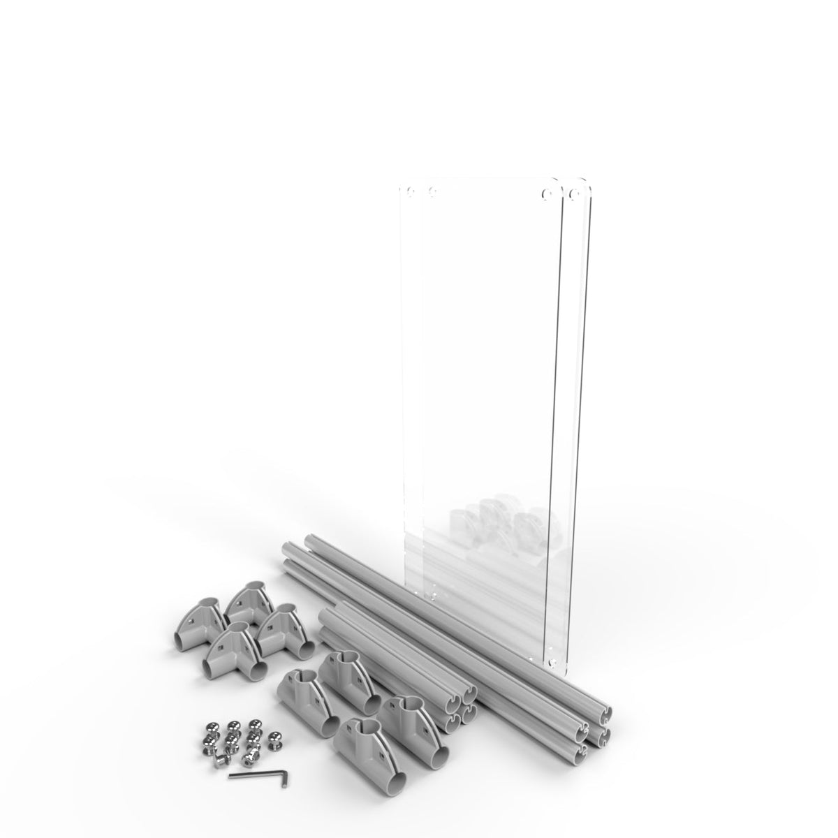 Lucidium Pen 27" Tall 1 ft. Add-On Kit, SILVER - (Unused Return)