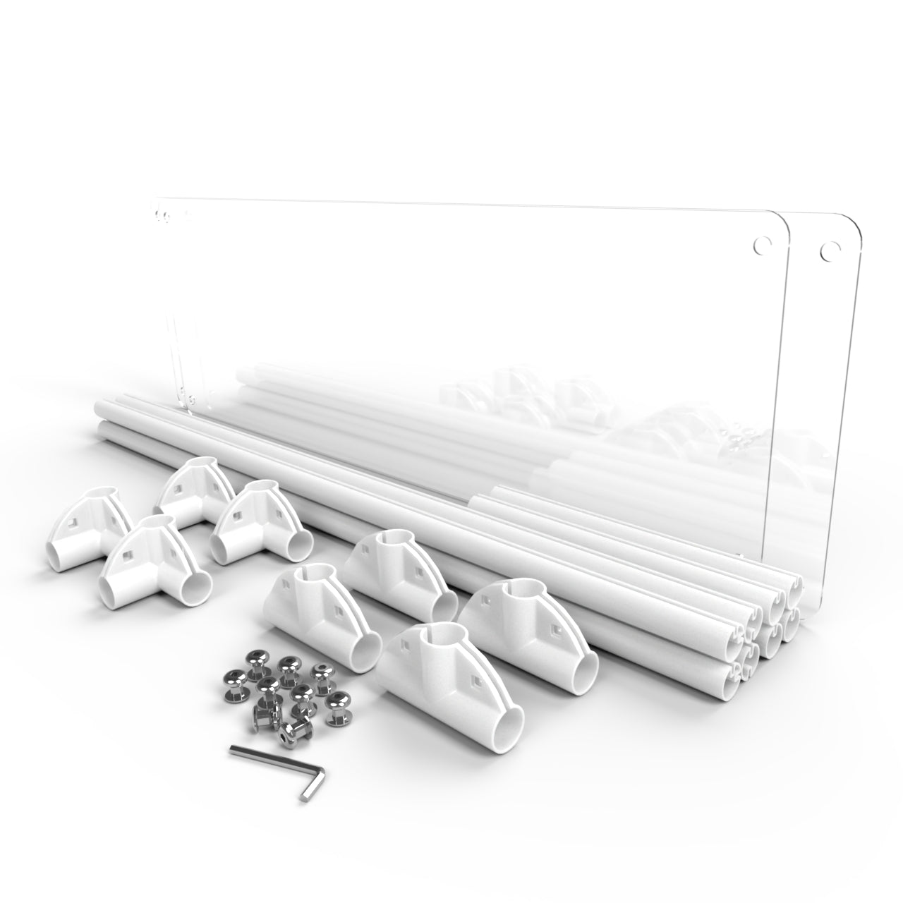 Lucidium Pen 36" Tall 1 ft. Add-On Kit, WHITE - (Unused Return)