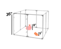  36 inch height medium dog pen in silver color shown relative to rabbit and small mammal