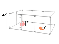 27" Tall Large Lucidium Pet Pen, GUNMETAL - (Unused Return)
