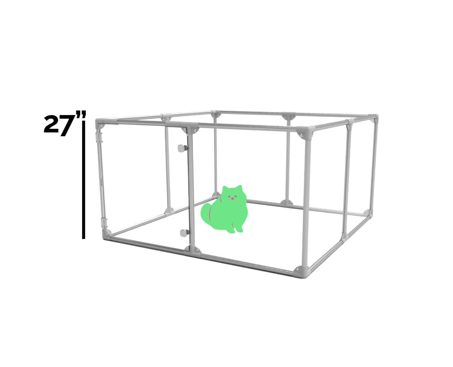 27" Tall Medium Lucidium Pet Pen, WHITE - (Unused Return)