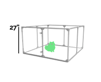 27" Tall Medium Lucidium Pet Pen, SILVER (Unused Return)