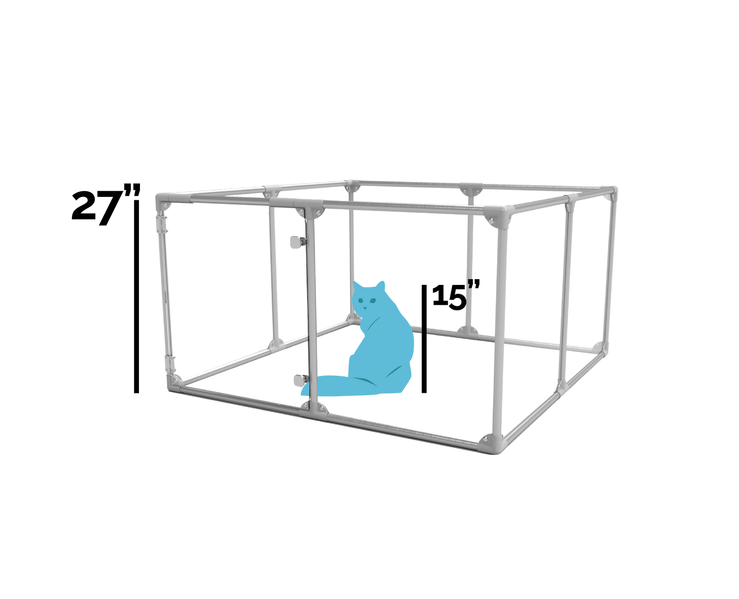 27" Tall Medium Lucidium Pet Pen, WHITE - (Unused Return)