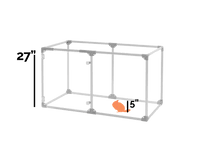 27" Tall Small Lucidium Pet Pen, SILVER - (Unused Return)