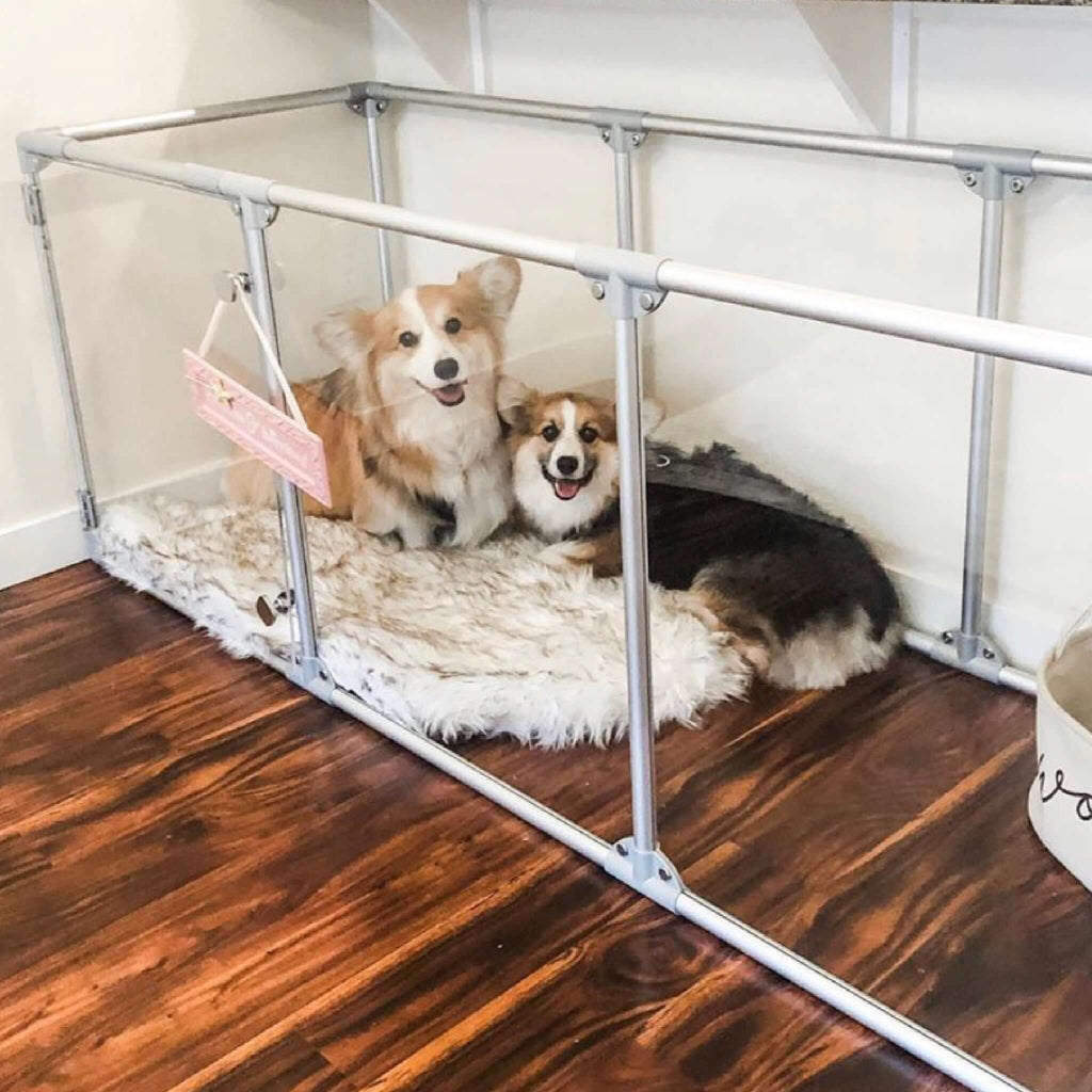 27" Tall Medium Lucidium Pet Pen GUNMETAL- (Unused Return)