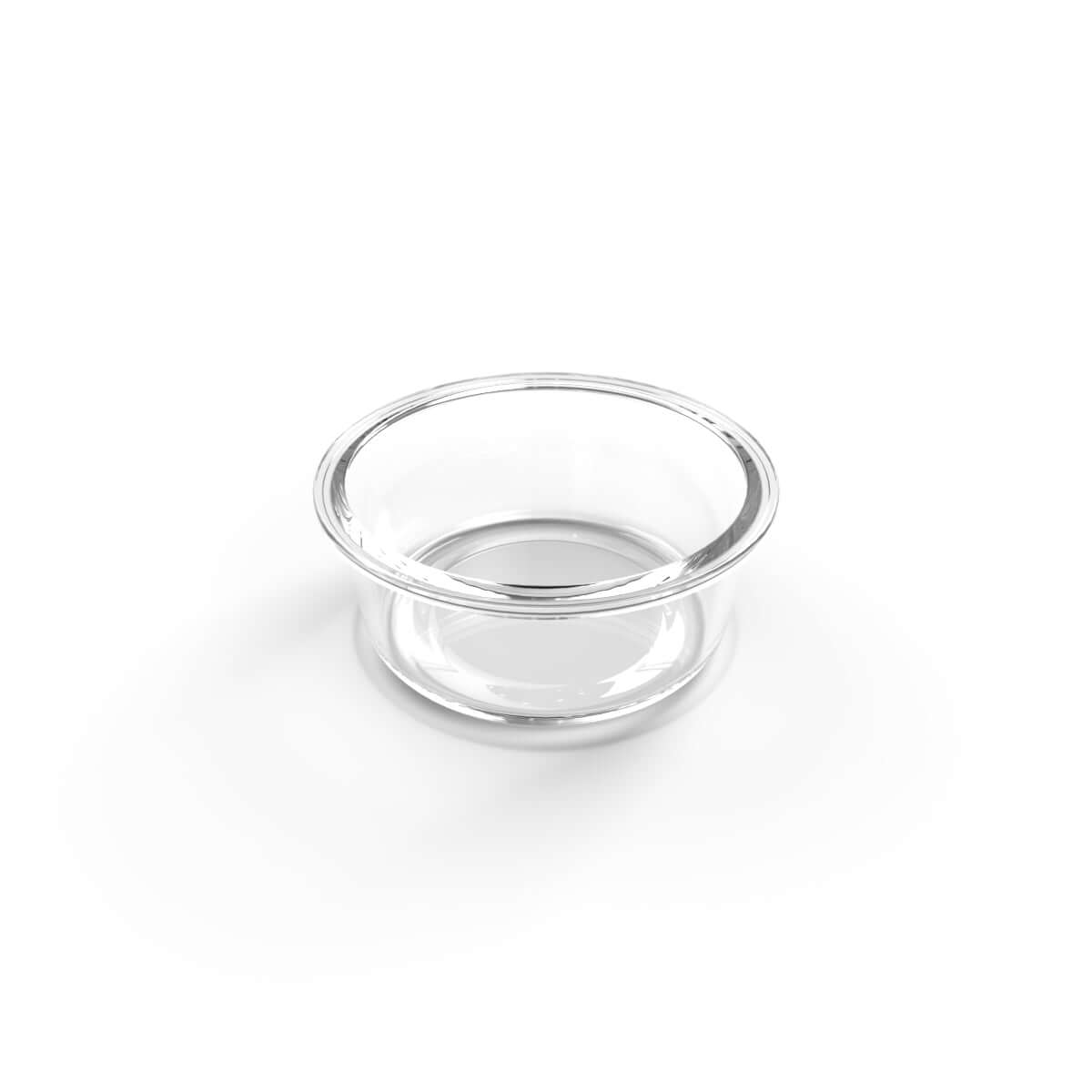Replacement glass bowl for modern acrylic feeder stand, Medium