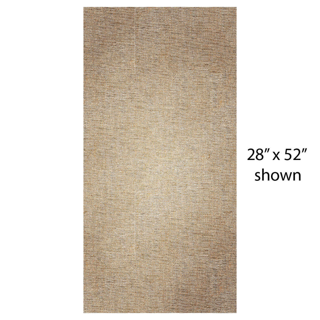 Munich Vinyl Pen Mat in earthy woven texture, 28"x52", custom printed for pet-friendly décor.