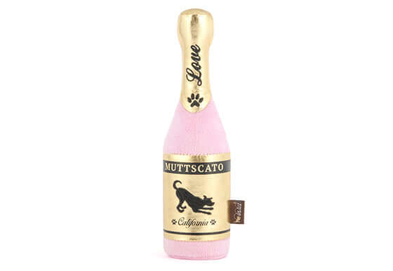 P.L.A.Y. Puppy Love Toy Set champagne bottle plush toy for dogs