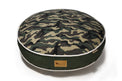 P.L.A.Y. Camouflage Round Bed for pets, featuring a stylish and soft camo design, perfect for dogs and cats, blends in any home decor