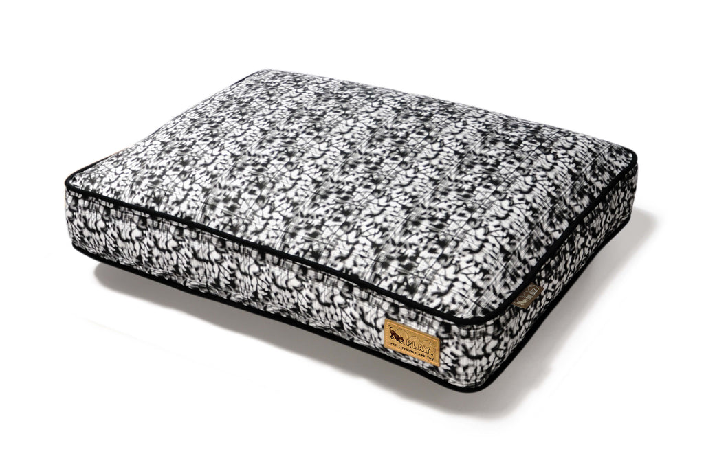 P.L.A.Y. Frolic Rectangle Dog Bed with Playful Fabric and 100% Natural Cotton Covering