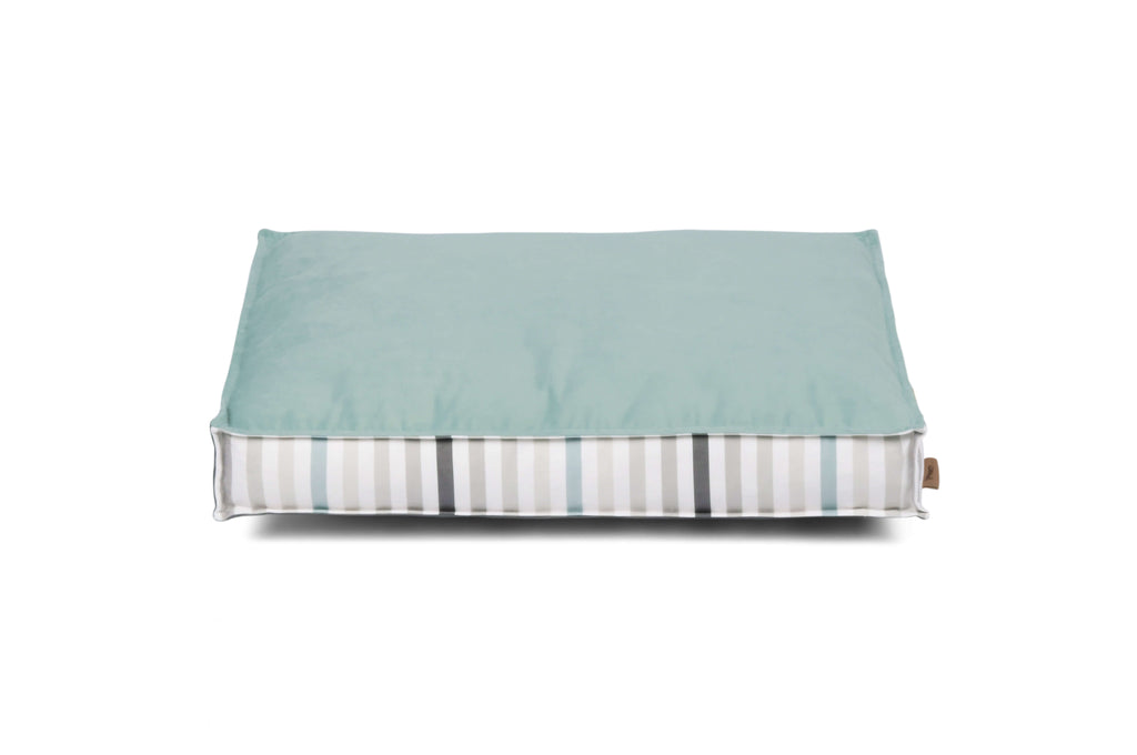 Stylish P.L.A.Y. Seaside Boxy Bed with reversible cover and contemporary striped design for dogs