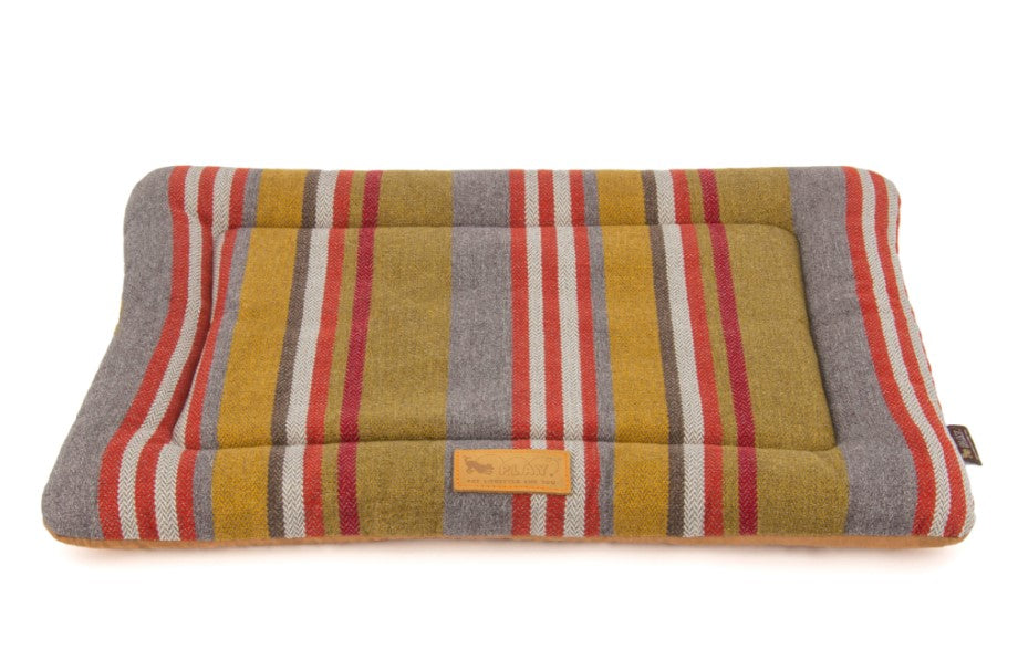 P.L.A.Y Chill Pads - Horizon Series pet bed with soft woven fabric in colorful stripes for ultimate pet comfort